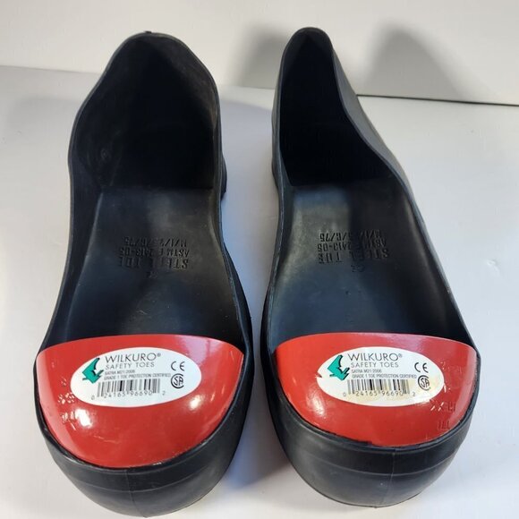 Wilkuro Safety Toes Steel Toe Cap Slip-On Overshoe Non-Slip Natural Rubber LG - Picture 2 of 12